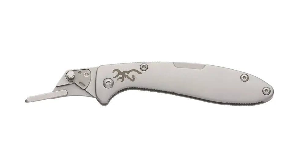 Browning Scalpel Linerlock Folding Knife, 2.75in, Scalpel, Stainless Steel Handle, N, 3220463B