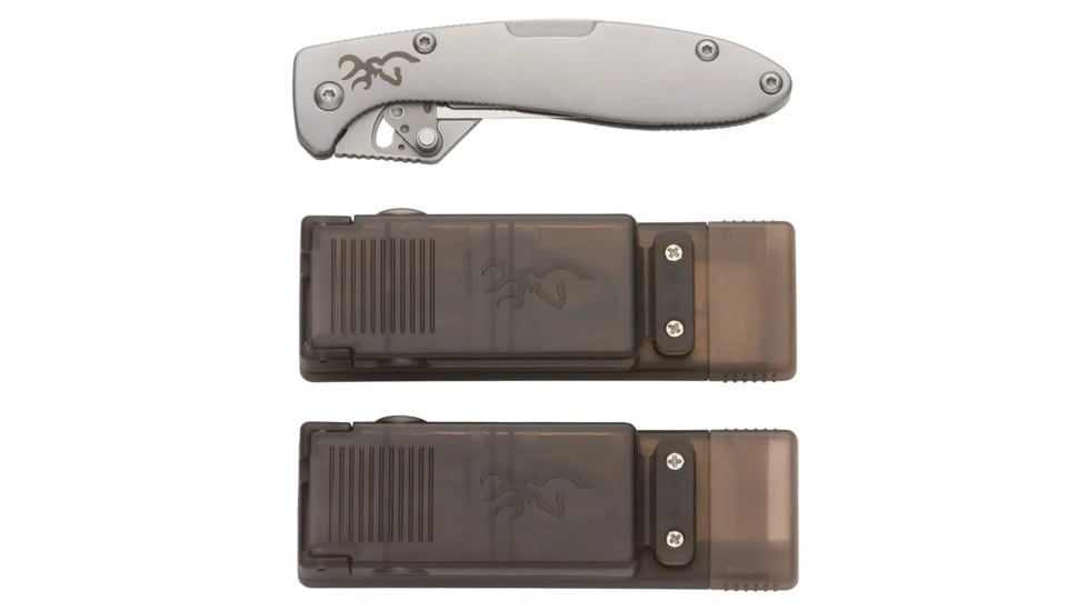 Browning Scalpel Linerlock Folding Knife, 2.75in, Scalpel, Stainless Steel Handle, N, 3220463B