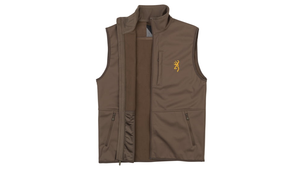 Browning Soft Shell Vest - Mens, Major Brown, Small, 3053109801