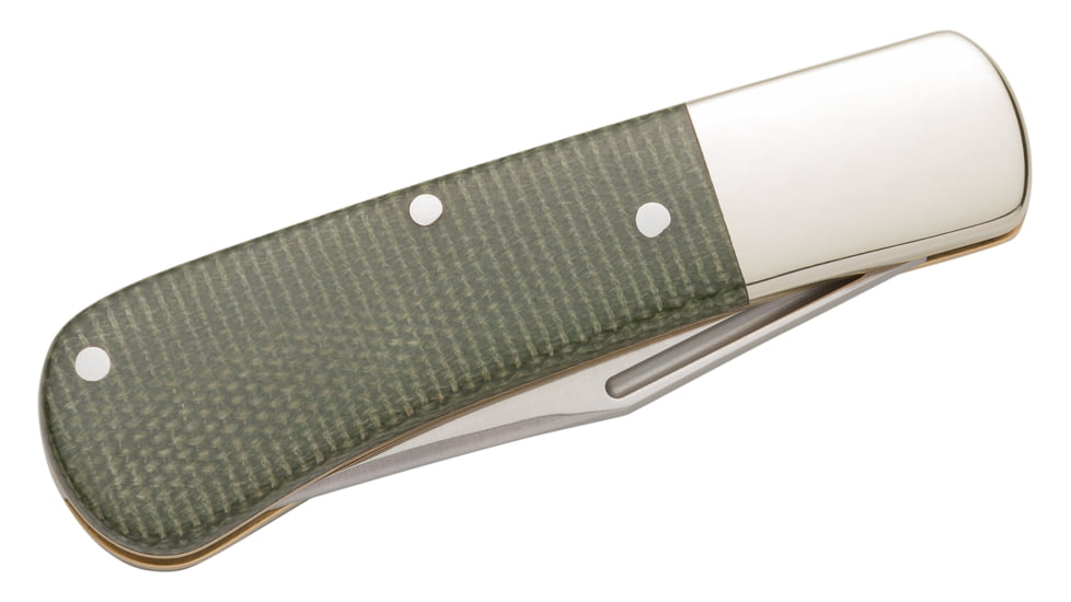 Browning Steambank Folder 2.5in Knife, Clip Point, 12C27 Stainless Steel Blade, Resin Laminated Canvas Handle, 3220475