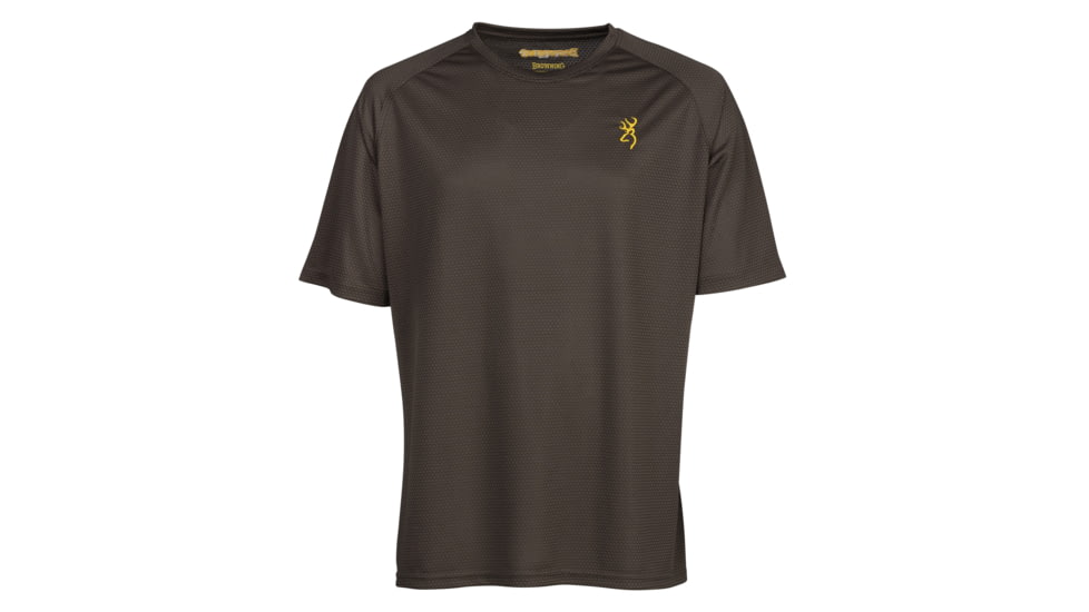 Browning Tech Short Sleeve T-Shirt - Mens, Small, Major Brown, 3011669801