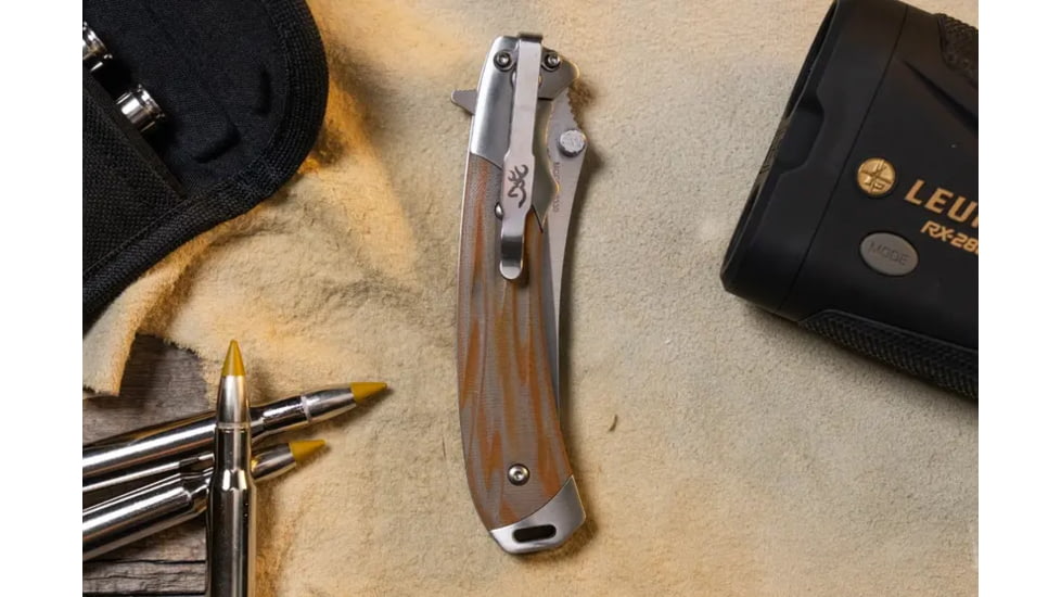 Browning Wicked Wing Folding Knife, 3.5in, 7Cr17Mov, Trailing Point, G10 Handle, N, 3220330