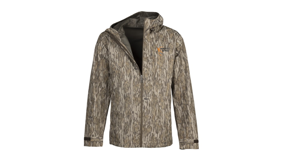 Browning Wicked Wing Rain Shell Jacket - Mens, Small, Mossy Oak Bottomland, 3040211901