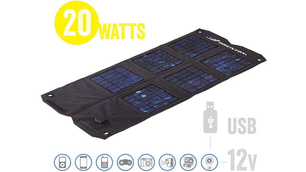 Brunton Explorer 20 Foldable Solar Panel, 20 Watts, 12v and USB output F-EXPLORER20