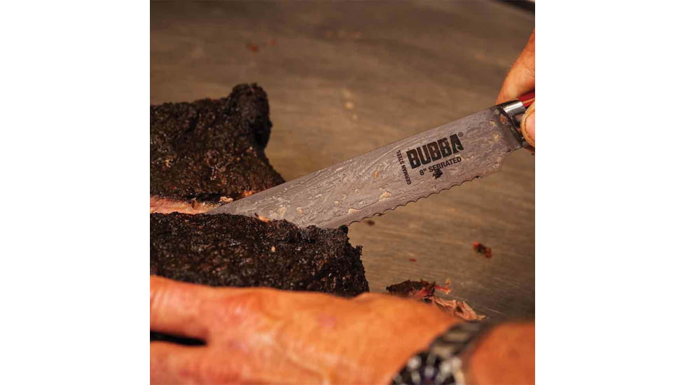 Bubba Blade Chef Series Serrated Kitchen Knife, 8in, Stainless Steel, G10 Handle, 1114267
