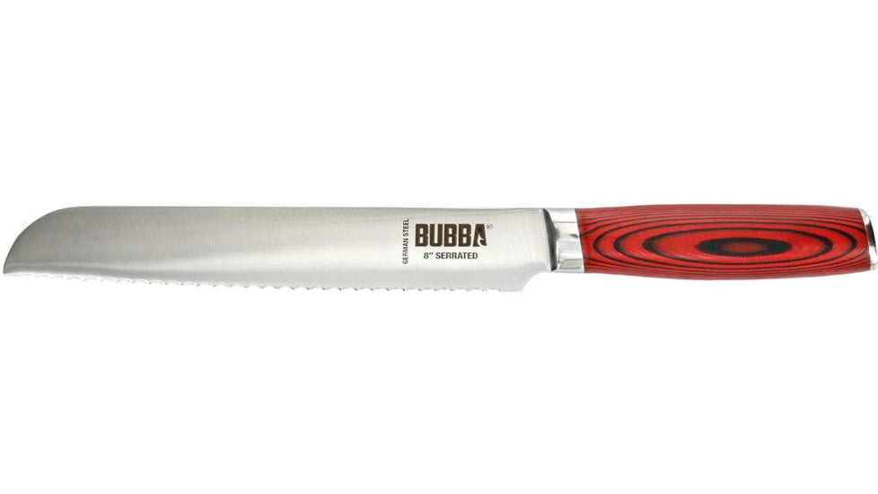 Bubba Blade Chef Series Serrated Kitchen Knife, 8in, Stainless Steel, G10 Handle, 1114267