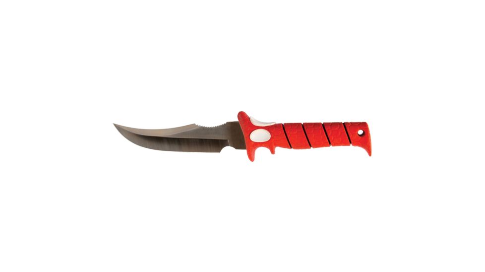 Bubba Blade Fixed Hunting 7in Knife, Carbon Stainless Steel Blade, Red Handle BB1-WD