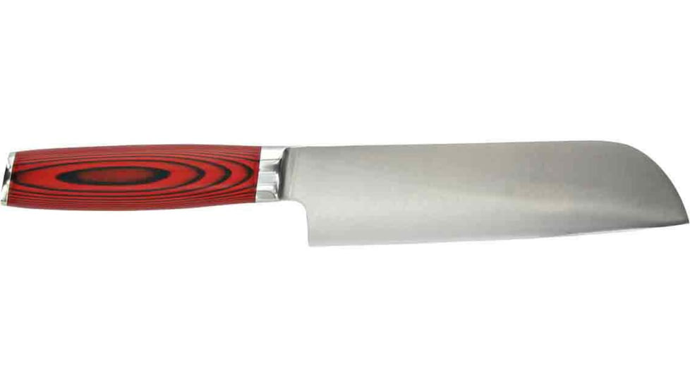 Bubba Blade Japanese Style Santoku Chef Kitchen Knife, 7in, Stainless Steel, G10 Handle, 1114265
