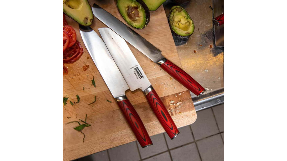 Bubba Blade Kitchen Kitchen Knife Set, Stainless Steel, G10 Handles, 1135891