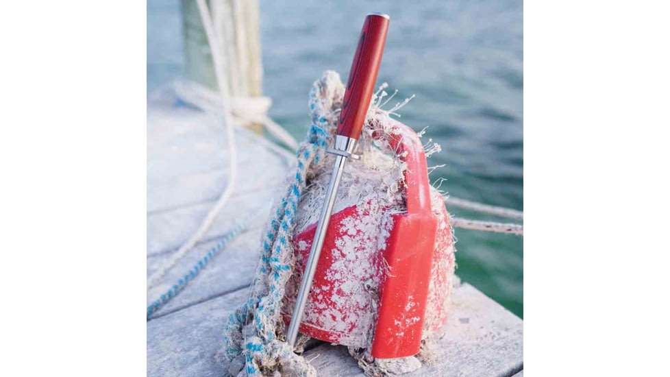 Bubba Blade Sharpening Steel, 9in, Red/Black, 1135889