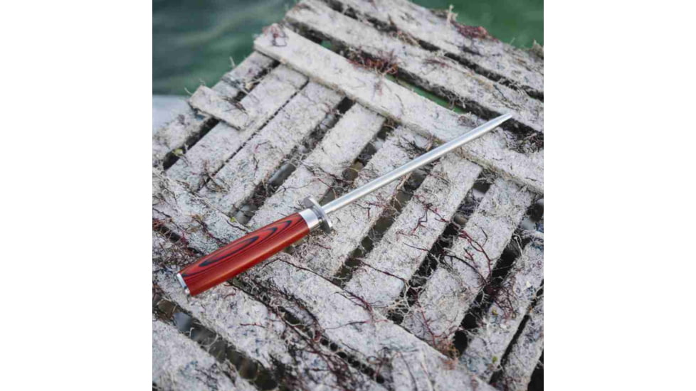 Bubba Blade Sharpening Steel, 9in, Red/Black, 1135889