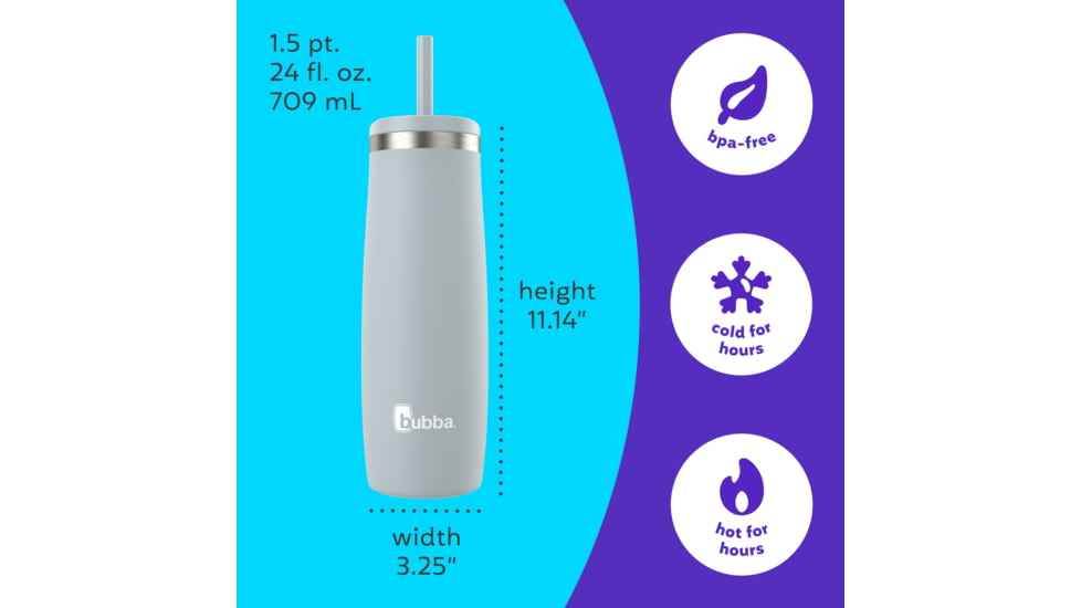 Bubba Radiant Tumbler Case, 24 oz, Lght Stone Rubb, 24, BBSSRADTUMH24-2