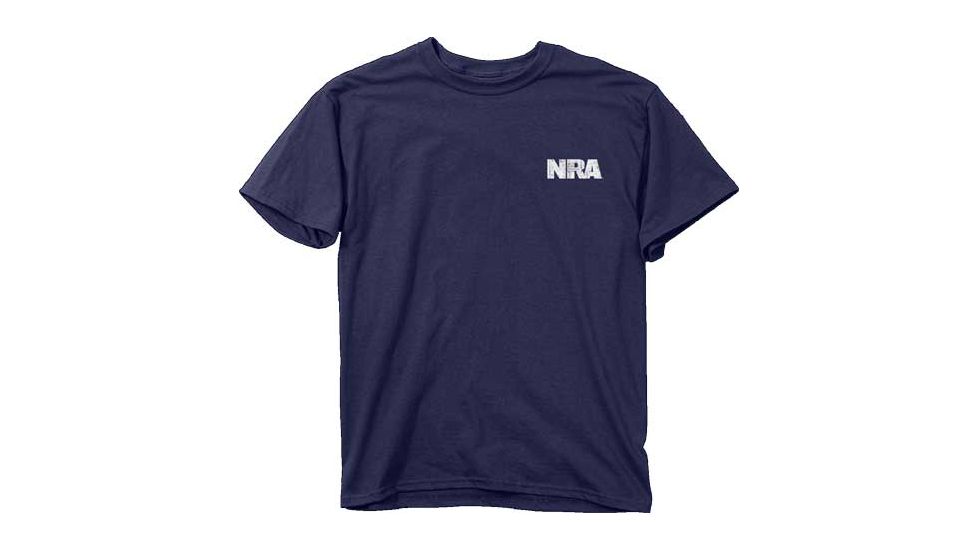 Buck Wear T-shirt Nra ''gun Stripes'' Navy Medium