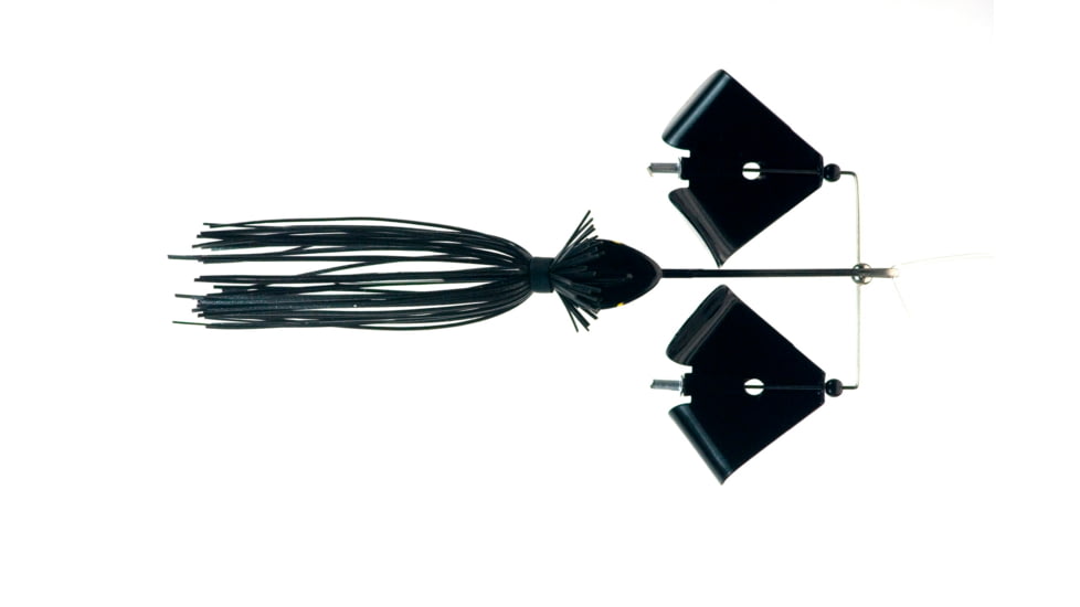 Buckeye Lures Double Bladed Buzzbait, 1/4 Oz, Black, BEL-DBBL14