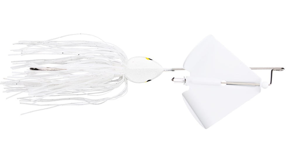 Buckeye Lures Single Bladed Buzzbait, 1/2 Oz, White, BEL-SBWH12