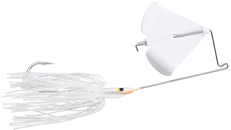 Buckeye Lures Single Bladed Buzzbait, 1/2 Oz, White, BEL-SBWH12