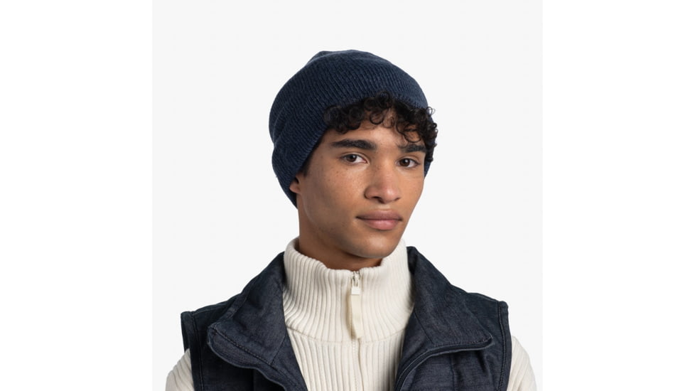Buff Knitted Beanie, Jarn Denim, 129618.788.10.00