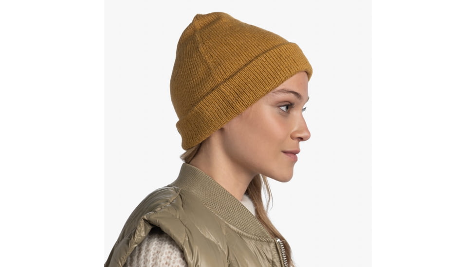 Buff Knitted Beanie, Jarn Ocher, 129618.105.10.00