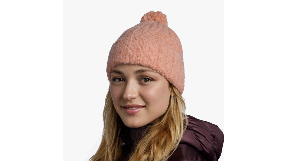 Buff Knitted Beanie, Nerla Crimson, 132335.401.10.00