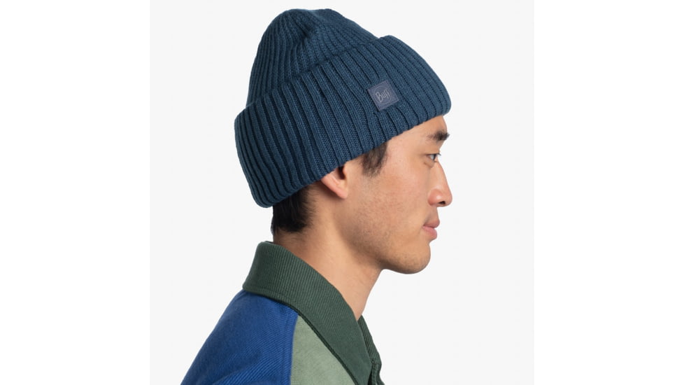 Buff Knitted Beanie, Rutger Steel Blue, 129694.701.10.00