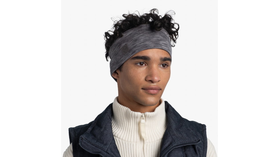 Buff Merino Heavyweight Headband, Multistripes Fog Grey, 129735.952.10.00