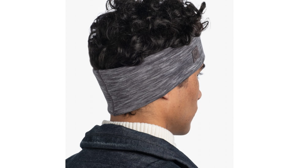 Buff Merino Heavyweight Headband, Multistripes Fog Grey, 129735.952.10.00