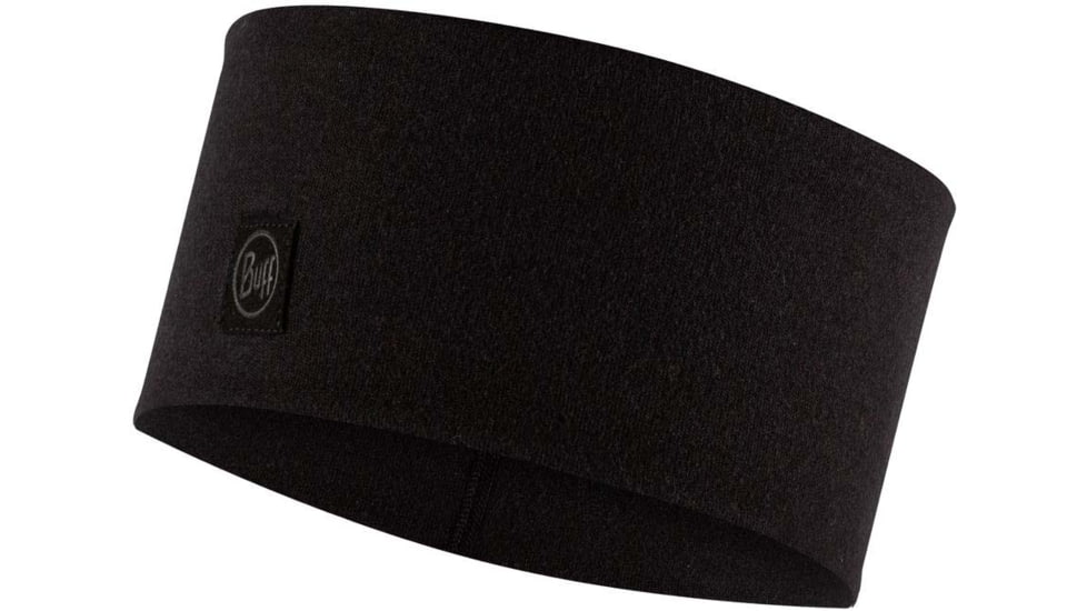 Buff Merino Wide Headband, Solid Black, 129441.999.10.00