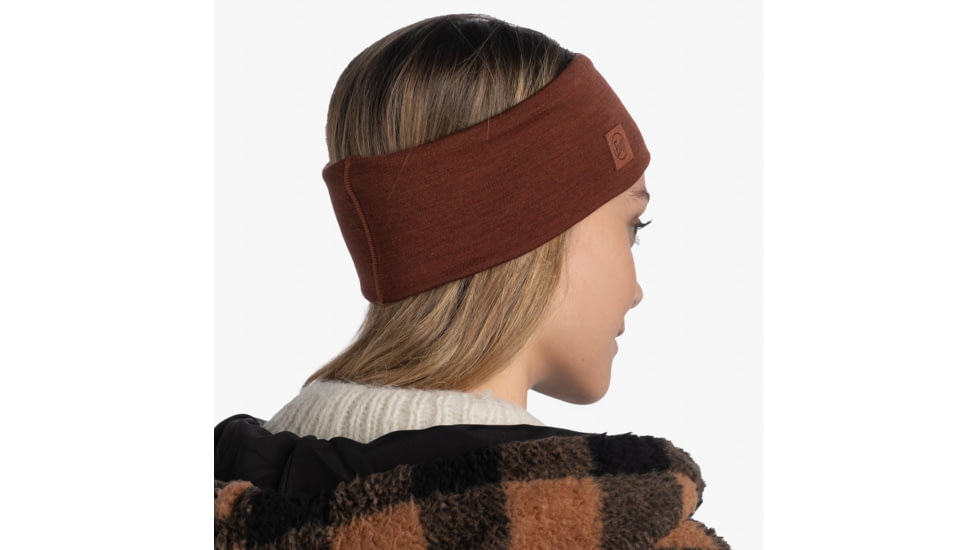 Buff Merino Wide Headband, Solid Sienna, 129441.411.10.00