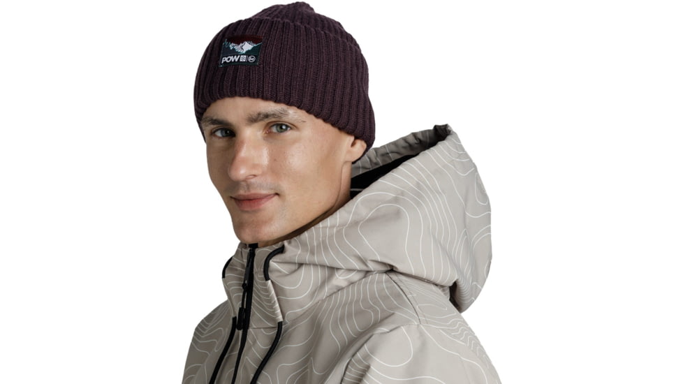 Buff Pow Knitted Beanie Rutger Pow Shadow Purple Hat -Unisex, Malachite Green, 134706.812.10.00