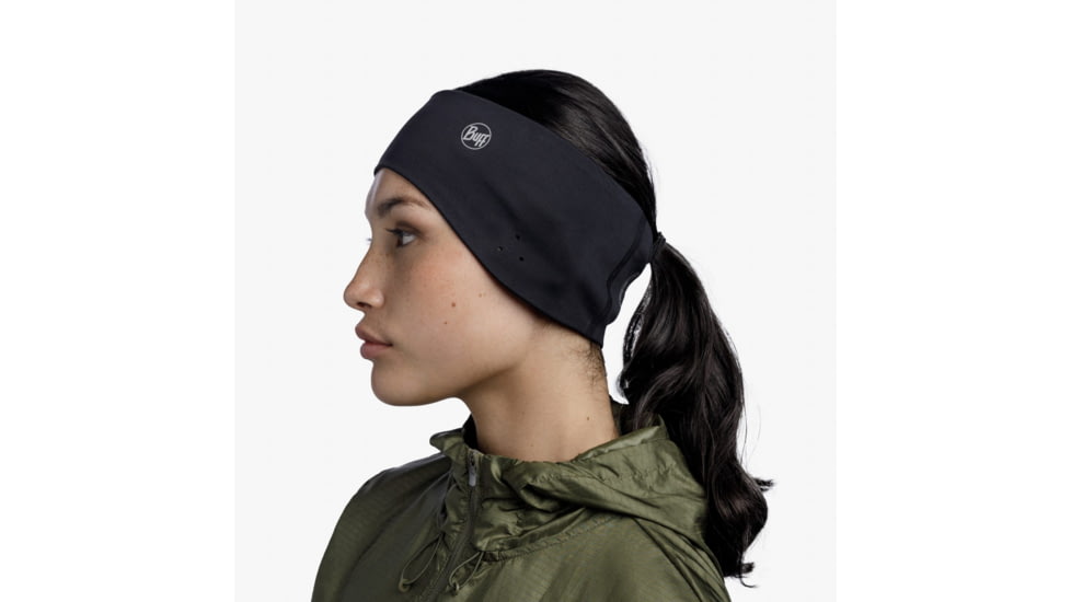 Buff Windproof Headband, Grey Logo Black, Large/Extra Large, 132941.999.30.00
