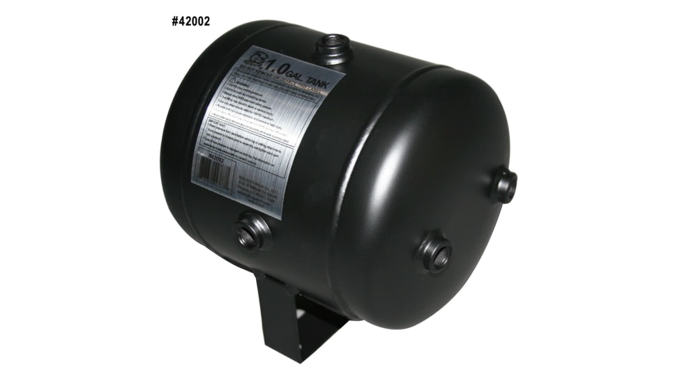 Bulldog Winch 1.0 Gallon Air Tank with 8 Bungs, Black, 42002