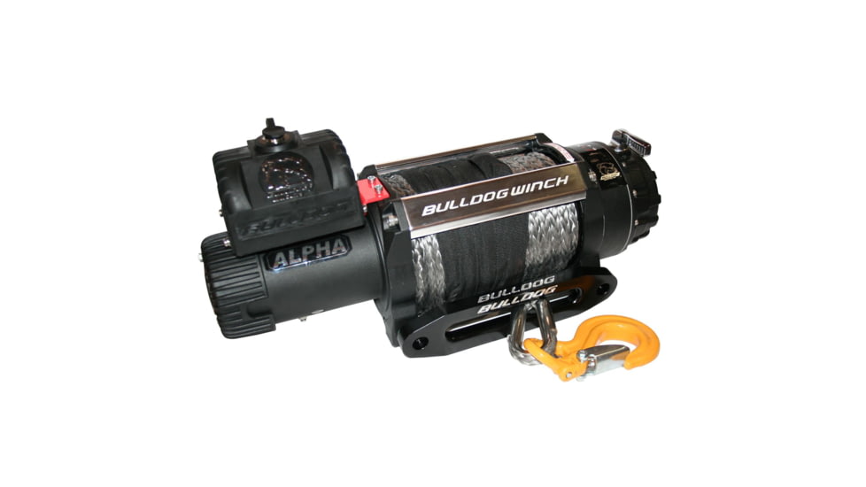 Bulldog Winch 15000lb Alpha Truck Winch, Synthetic Rope, Hawse Fairlead, 10048