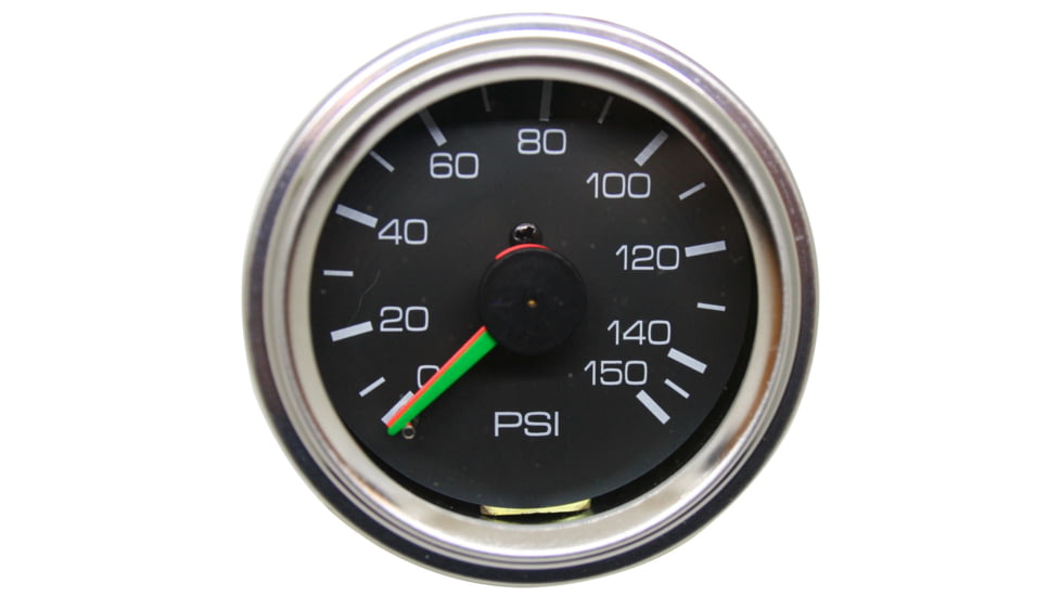 Bulldog Winch 0-150PSI Air Pressure Gauge, 2in, Dual Needle, Mechanical, Lighted, 42055B