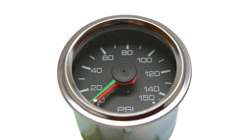Bulldog Winch 0-150PSI Air Pressure Gauge, 2in, Dual Needle, Mechanical, Lighted, 42055B