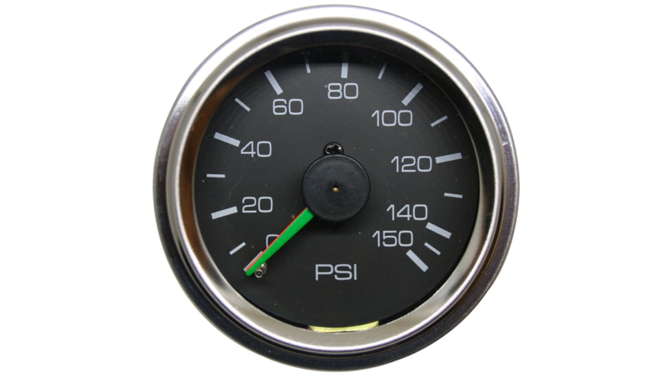 Bulldog Winch 0-150PSI Air Pressure Gauge, 2in, Dual Needle, Mechanical, Lighted, 42055B
