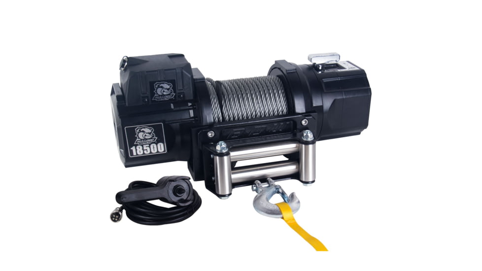 Bulldog Winch 18500lb Heavy-Duty Winch with 85ft Wire Rope, 10059