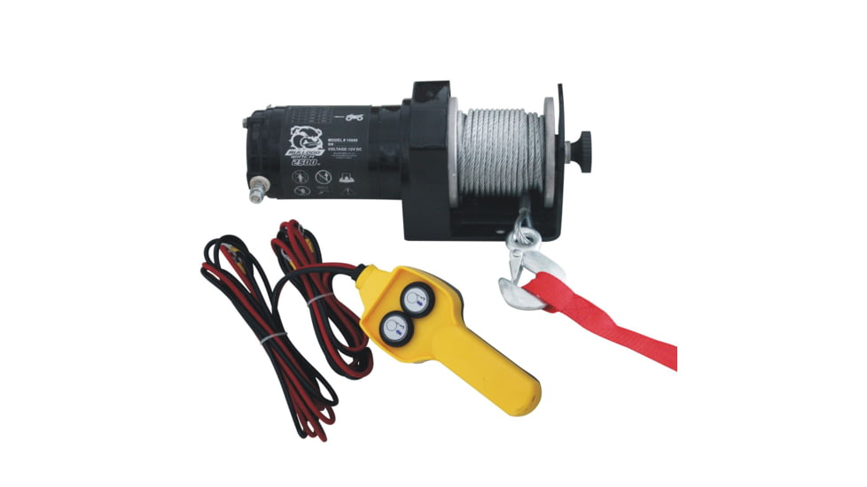 Bulldog Winch 2000lb Utility Winch, 50ft Wire Rope, Hand Held Controller, 15008