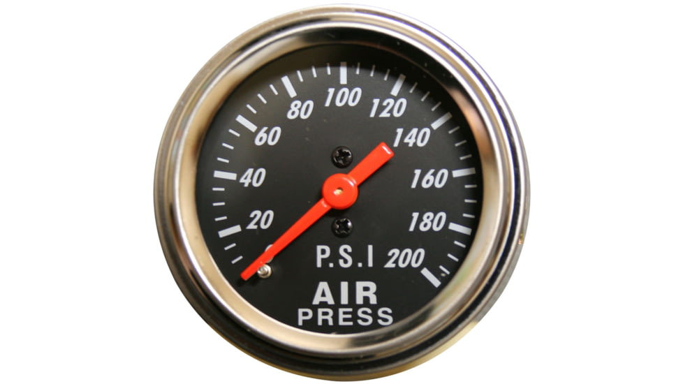 Bulldog Winch 0-200PSI Air Pressure Gauge, 2in, Mechanical, Lighted, 42074B