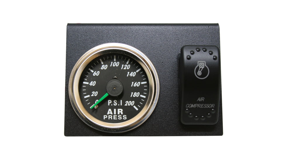 Bulldog Winch 200PSI Dual Air Pressure Gauge, Switch, Bracket Set, 42079