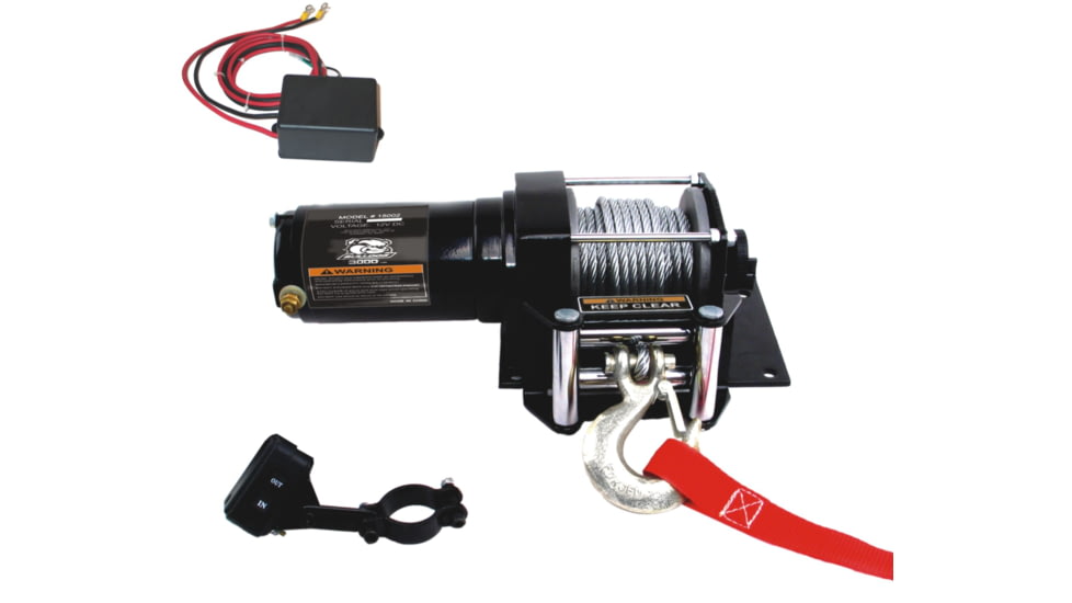 Bulldog Winch 3000lb ATV Winch w/ 40ft Wire Rope, Roller Fairlead, 15002