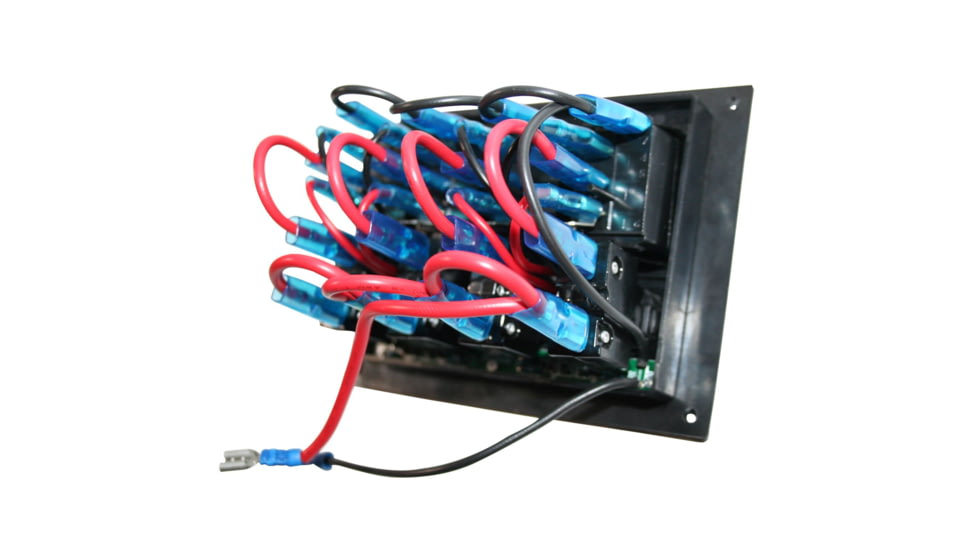 Bulldog Winch 4-Switch Panel w/ Lighted Breakers, Black, 20266