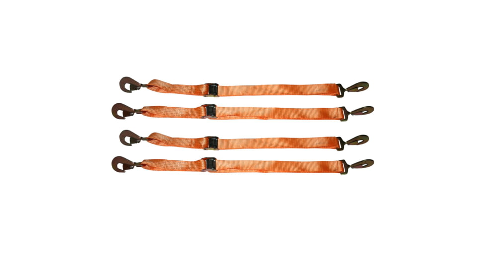 Bulldog Winch 4Pc Cambuckle Strap Set, 2X60in HD, Orange, 20303