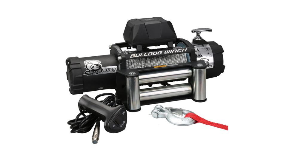 Bulldog Winch 8000lb Winch with 5.2HP Series Wound Motor, Roller Fairlead, 10041