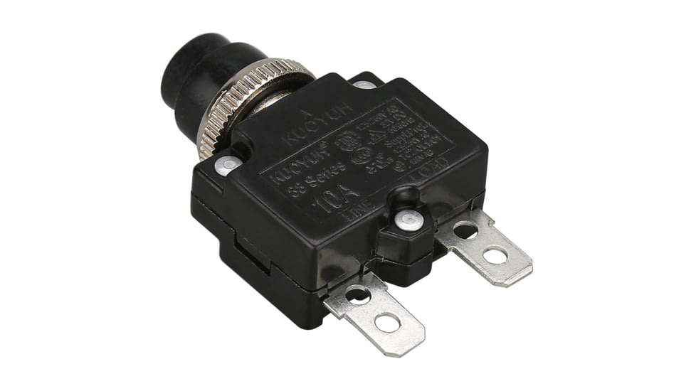 Bulldog Winch Circuit Breaker 10A with Water Resistant Cover, Black, 20318