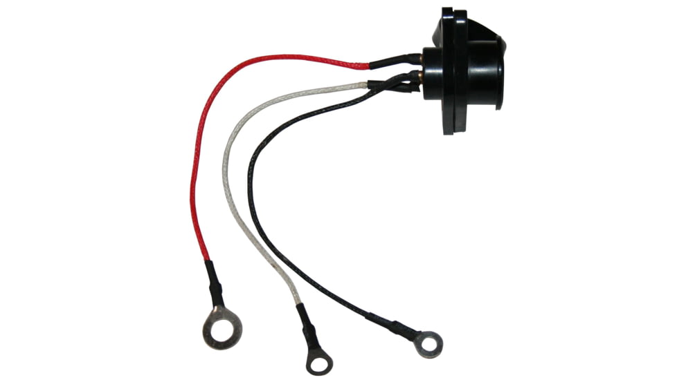 Bulldog Winch Female Plug, Truck Standard Series with Medium Size Loop Connectors for Solenoids, Black, 20178A