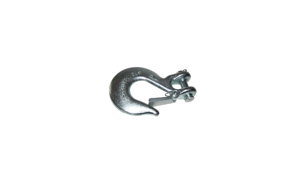 Bulldog Winch Hook, 5/16in w/ Clasp G70, Alloy Steel, Zinc Plated, Silver, 20120