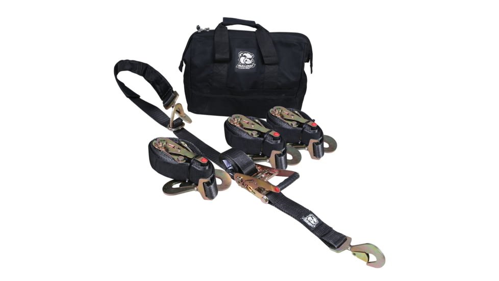 Bulldog Winch Ratcheting Axle Strap Set, 5 Pieces, Black, 20230