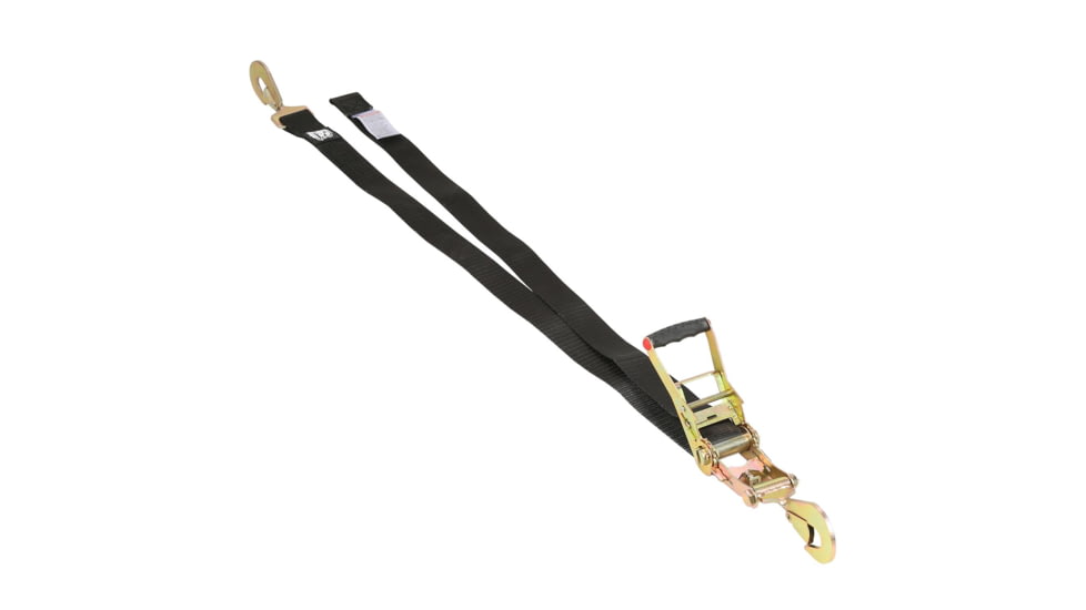 Bulldog Winch Ratcheting Tie Down Strap 2in X 8ft 10K BS, Black, 20325