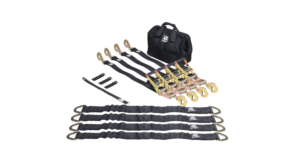 Bulldog Winch Ratcheting Tie-Down Strap Set, 13Pc, Black, 20350