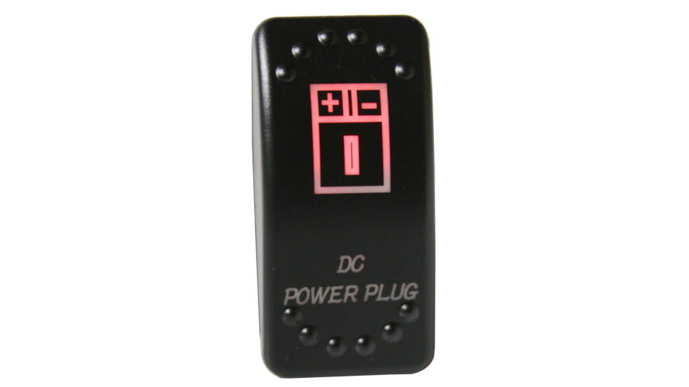 Bulldog Winch Rocker Switch - Dc Power Plug, Black, 20319
